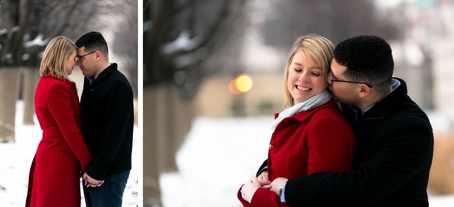 chicago winter christmas engagement_