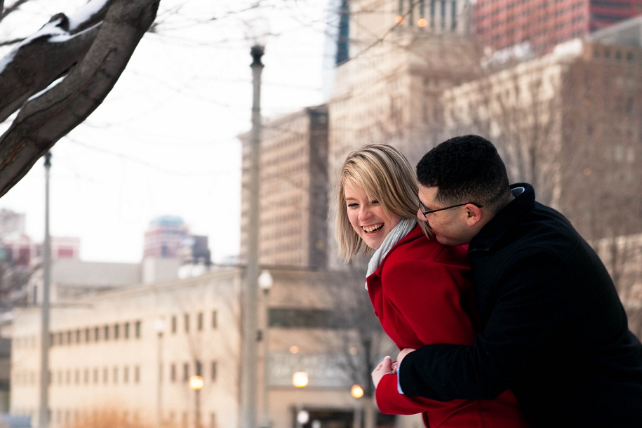 chicago winter christmas engagement_