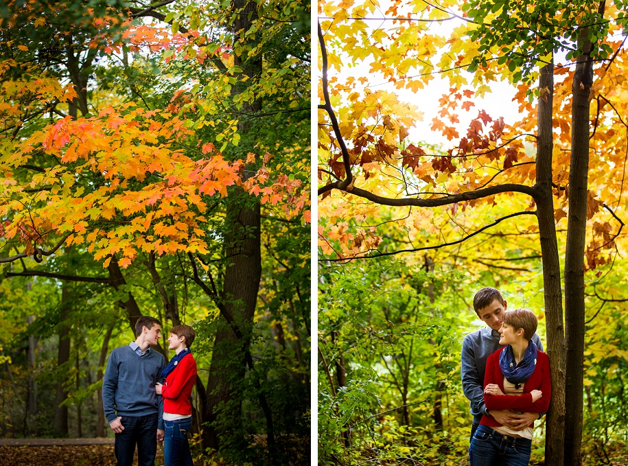 Chicago Fall Forest EngagementChicago Fall Forest Engagement