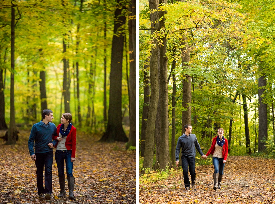 Chicago Fall Forest Engagement