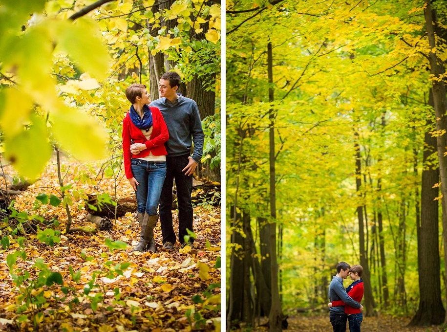 Chicago Fall Forest Engagement