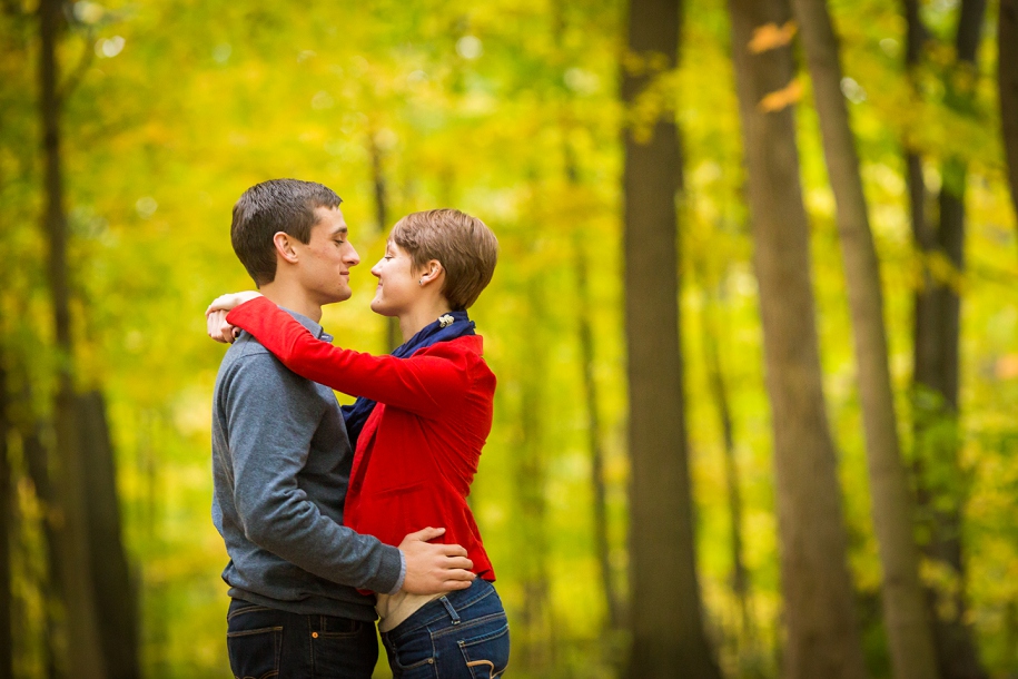 Chicago Fall Forest Engagement