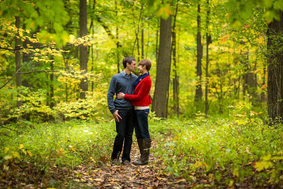 Chicago Fall Forest Engagement