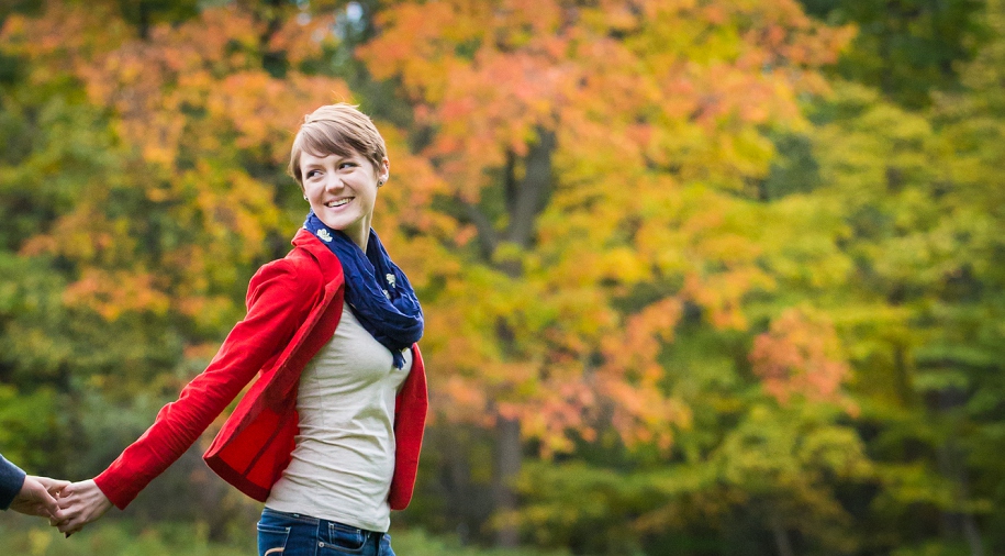 Chicago Fall Forest Engagement