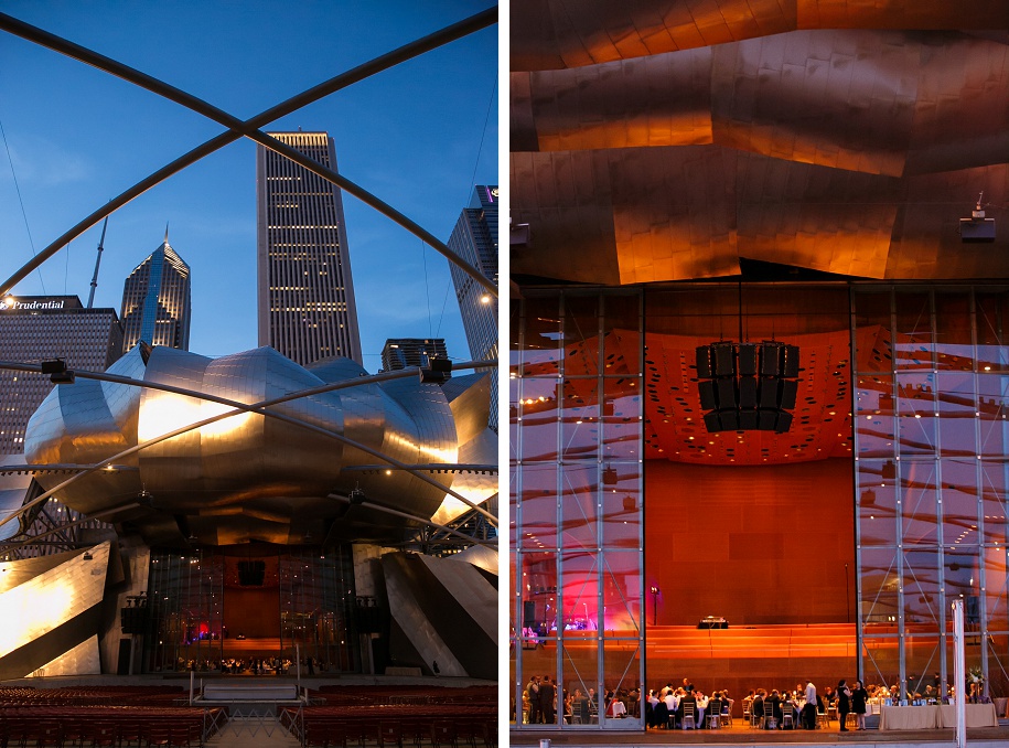 Pritzker Pavilion Millennium Park Chicago Wedding Photos