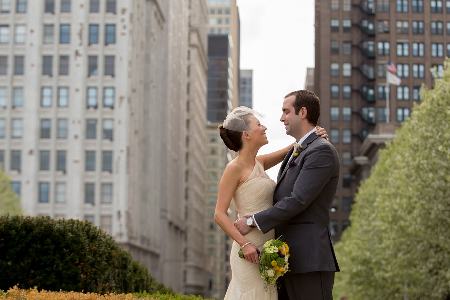 Pritzker Pavilion Millennium Park Chicago Wedding Photos