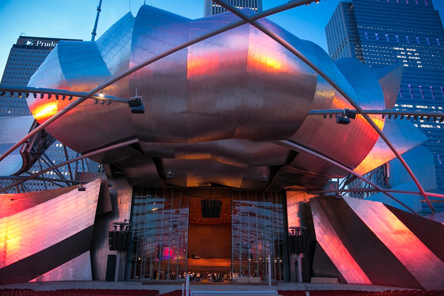 Pritzker Pavilion Millennium Park Chicago Wedding Photos