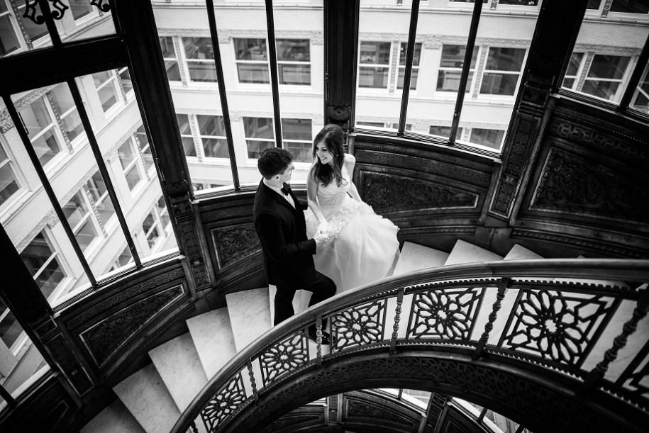 Rookery Building Chicago Wedding Photos