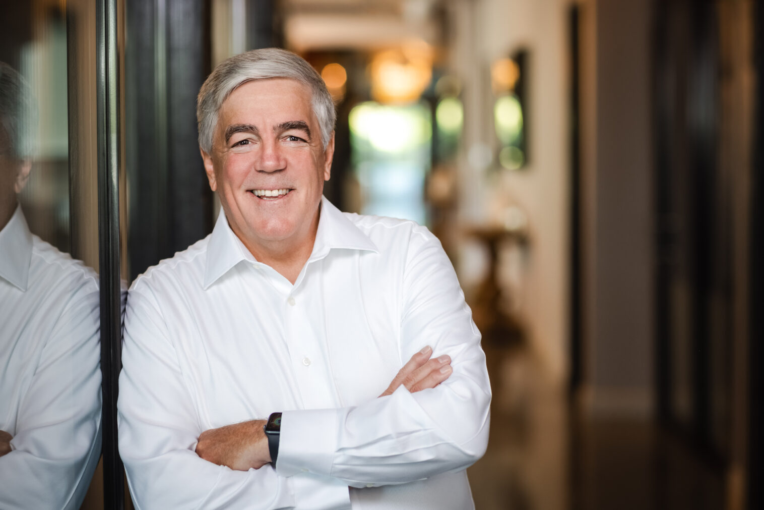 Professional headshot of a man in Barrington by Ann & Kam Photography, natural and authentic branding portrait.
