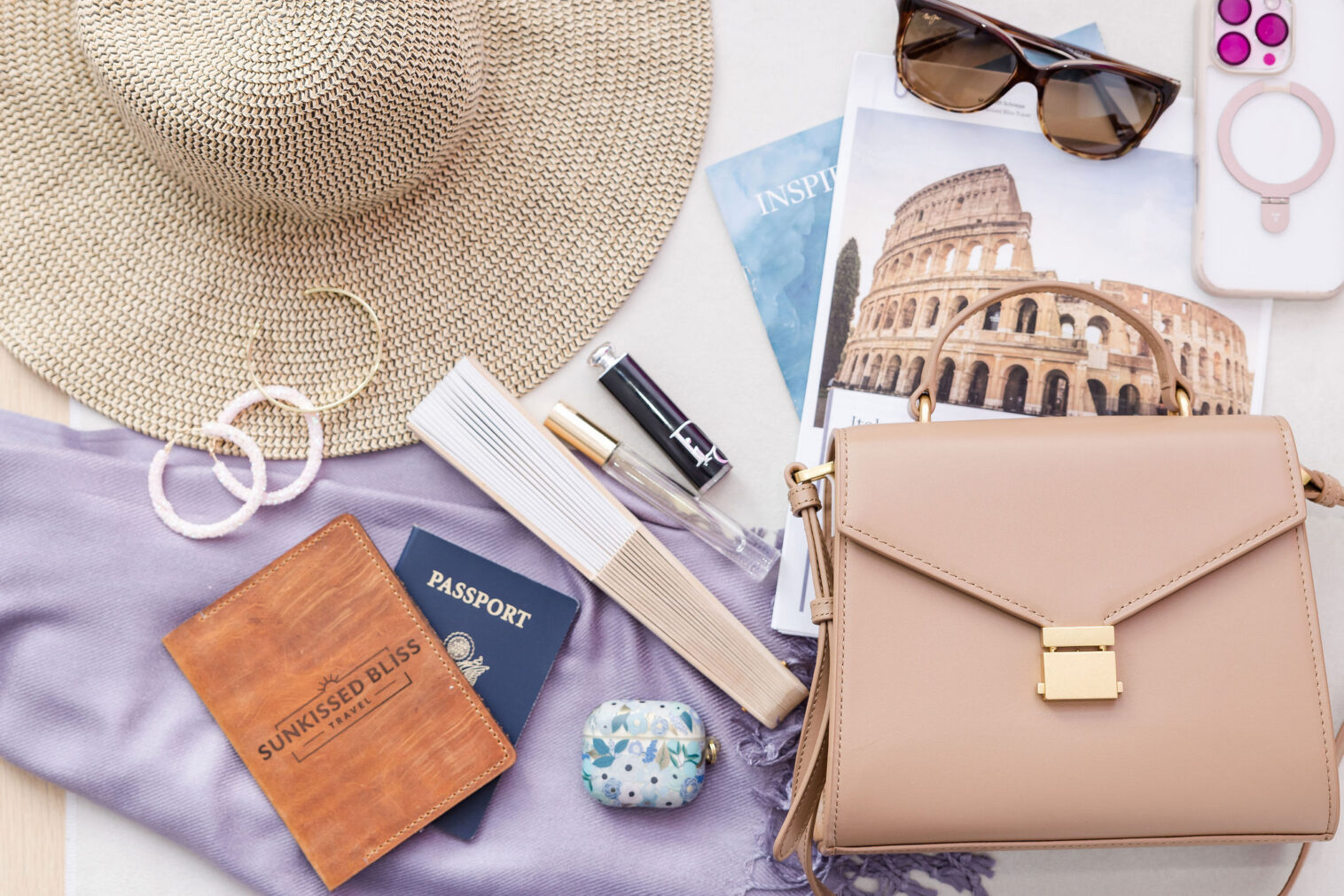 luxury travel brand photography flatlay Chicago