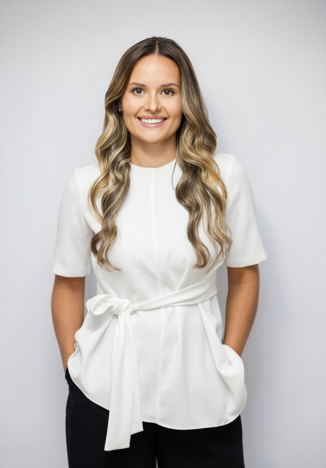 Chicago headshot on a light grey background